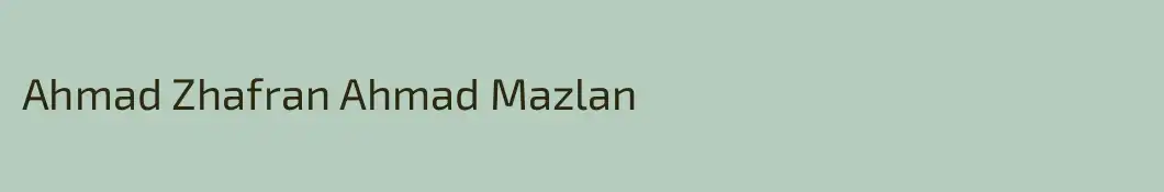 Ahmad Zhafran Ahmad Mazlan